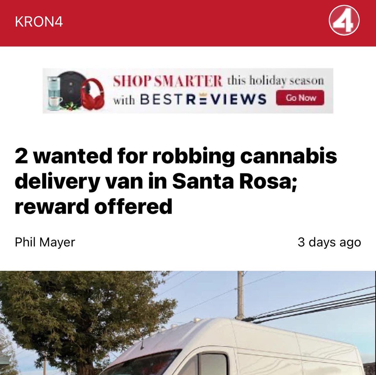 highat9news's tweet image. #SantaRosa #cops are on lookout for peps robbing Distro vans. Big difference between a car accident vs attempted  robbery. Great tips from @CCSSChris on how to stay safe on the road. Watch us on @YouTube and #Subscribe to America’s #1 Daily Cannabis News Show! 🌱🇺🇸🌱 @kron4news