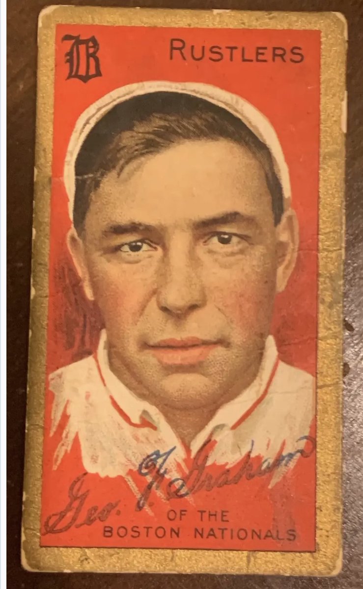 CollectBats's tweet photo. Mail day!
This George “Peaches” Graham T205 card arrived today! Blazing color! That red just pops!!!
#T205 #goldborder https://t.co/LYM0fqqM6w