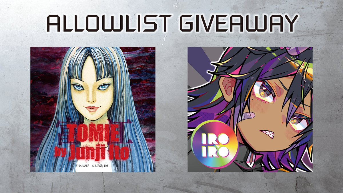 🌈IROIRO AL Giveaway🌈
IROIRO is a colorful NFT collectible. It aims to build a community around the concept of ”color” that can be enjoyed worldwide.
🏆10 ALs
✅ Follow <a href="/IROIRO_NFT/">IROIRO</a> <a href="/TOMIEbyJunjiIto/">TOMIE by Junji Ito</a>
✅ ❤️ and RT
✅ Join IROIRO Discord ⏩discord.com/invite/iroiro
48h