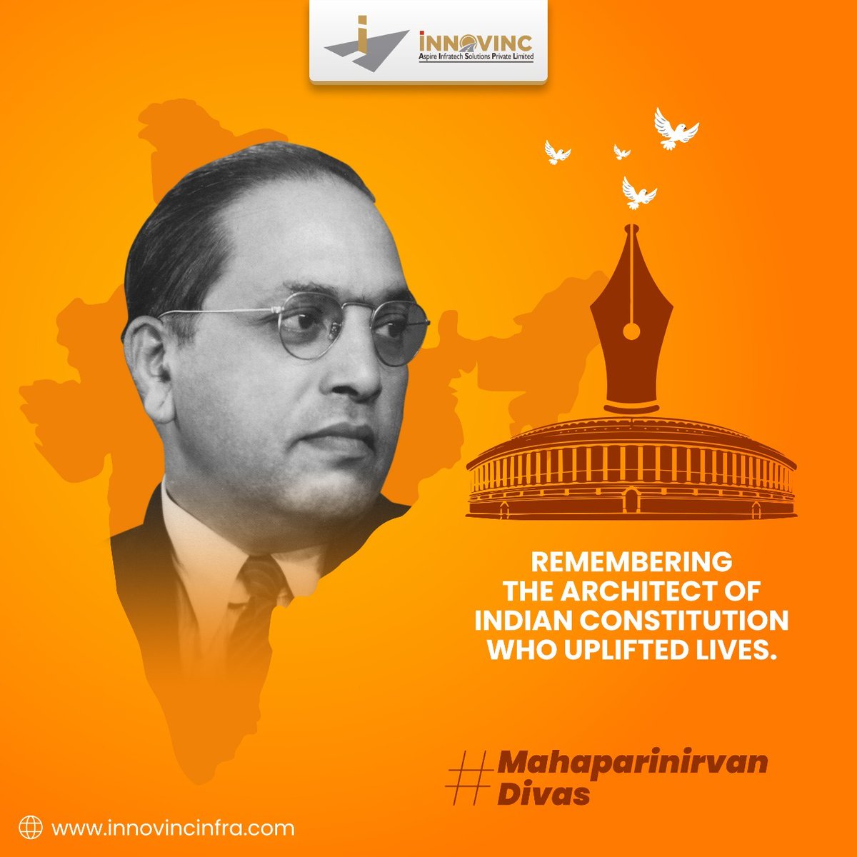 AspireInnovinc's tweet photo. We at Innovinc Aspire honour Dr. Bhimrao Ambedkar for laying a strong foundation of equality and progress for the nation.
Visit https://t.co/GVAS2ZafwG to know more about us
#MahaparinirvanDivas #InnovatingInfrastructure #DrBaBaSahebAmbedkar #InnovincAspireInfrastructure https://t.co/0AJgA9uNO0