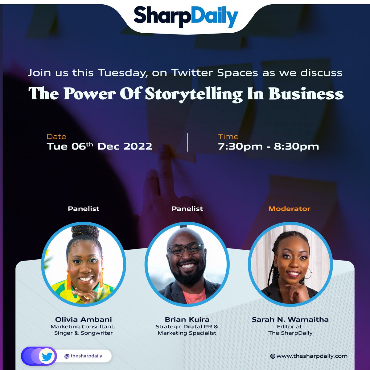 Sharp Daily on Twitter "Join us this Tuesday, 6th December, 2022 for a