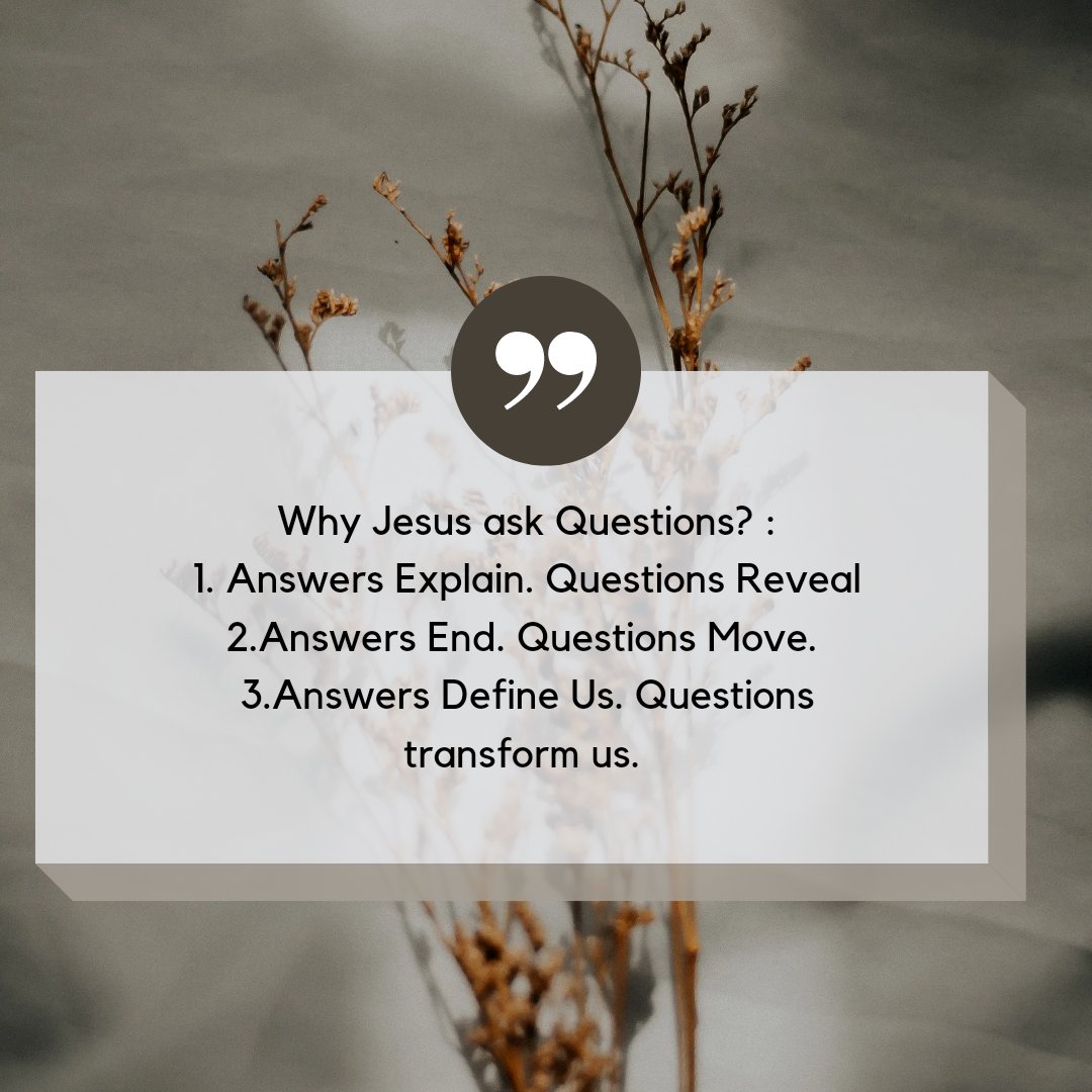 BlessTheCityAC's tweet photo. Jesus answers our questions with a question because He wants us to realize something on ourselves and learn from it.
#JesusIsTheQuestion
#BlessTheCityAC
#BTCAntipolo https://t.co/UbpEWy7cSg
