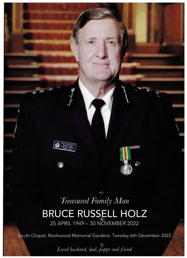 Huge attendance today at Rookwood Memorial Gardens to farewell @NSWRFS Ret. Chief Supt. Bruce Holz AFSM His extraordinary service as a volunteer & career member exceeded 45yrs A true mentor & friend to so many of us Will be missed by all Thoughts with family, friends & colleagues