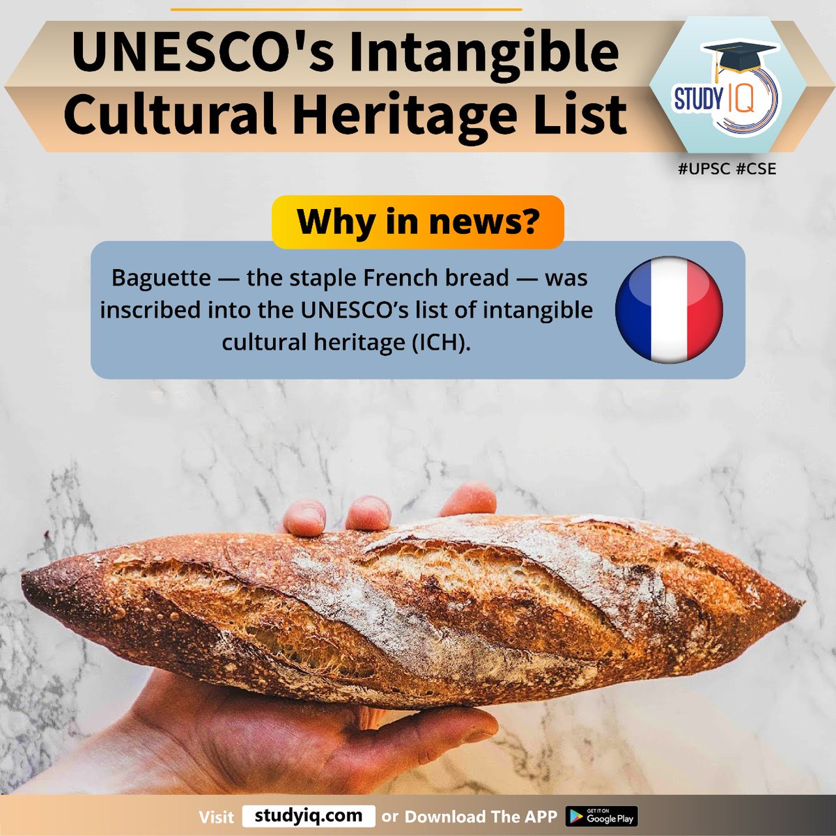 upsciq's tweet photo. #UNESCO's #Intangible #Cultural #Heritage #List

#unescoheritagelist #intangibleculturalheritage #heritagelist #whyinnews #baguette #franchbread #ich #loafmade #flour #water #salt #east #france #augustzang #vienna #steamoven #oraltraditions #socialpractices #rituals https://t.co/zZe1mvoQs4
