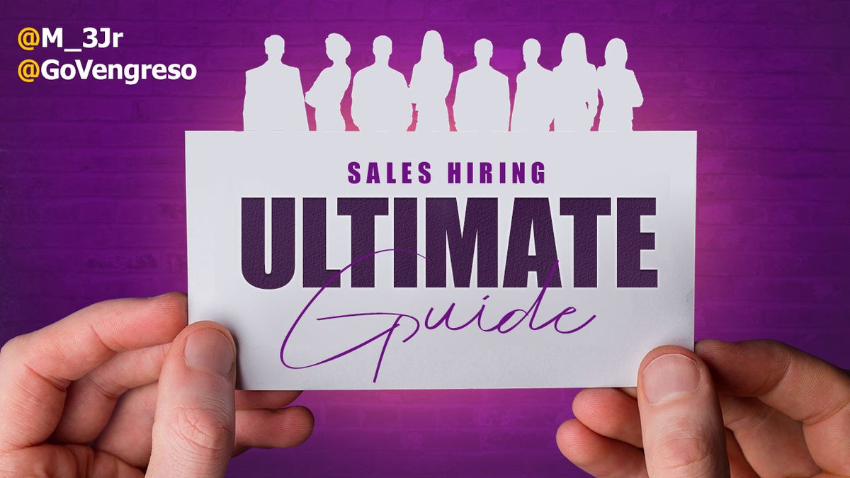 GoVengreso's tweet photo. The #success of your #business depends on the success of your #sales #hiring process.
This is a #keytopic for #salesleadership today, Know how you can #hire the right #salespeople? 🤯
Learn HOW 💪 from our own CEO @M_3Jr
https://t.co/4BQZx0cbgN https://t.co/wTqkN3qwQ5