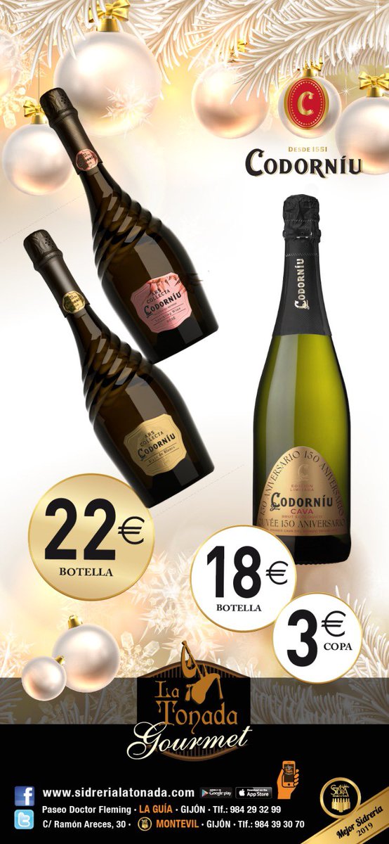 Nuestra selección de cavas para celebrar estas fiestas con tu amigos, familiares, compañeros… es navidad en La Tonada