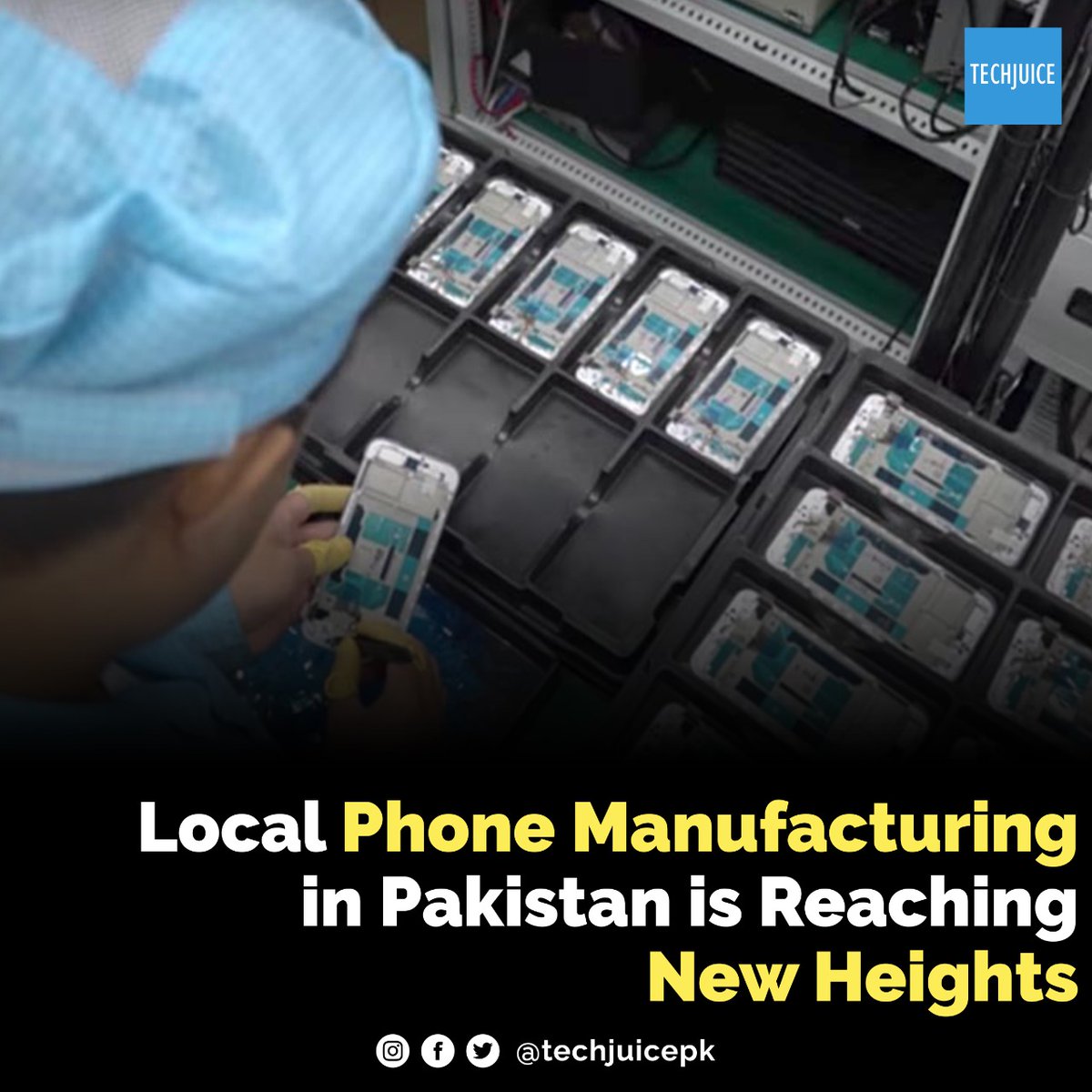 TechJuicePk's tweet photo. Pakistan Telecommunication Authority (PTA) reported that local manufacturing plants have been quite successful
Read more: https://t.co/aS6aVAC3cT
#localphone #mobilephone #Pakistan https://t.co/luUA2kQTn5