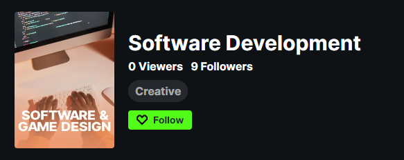 PirateSoftware's tweet photo. We fought for almost a year to get Twitch to implement a Software and Game Development category. @Kickdotcom just launched and already has one.

You love to see it. 💜💛
Game Devs need all the visibility they can get. https://t.co/Oun8Pz88x2