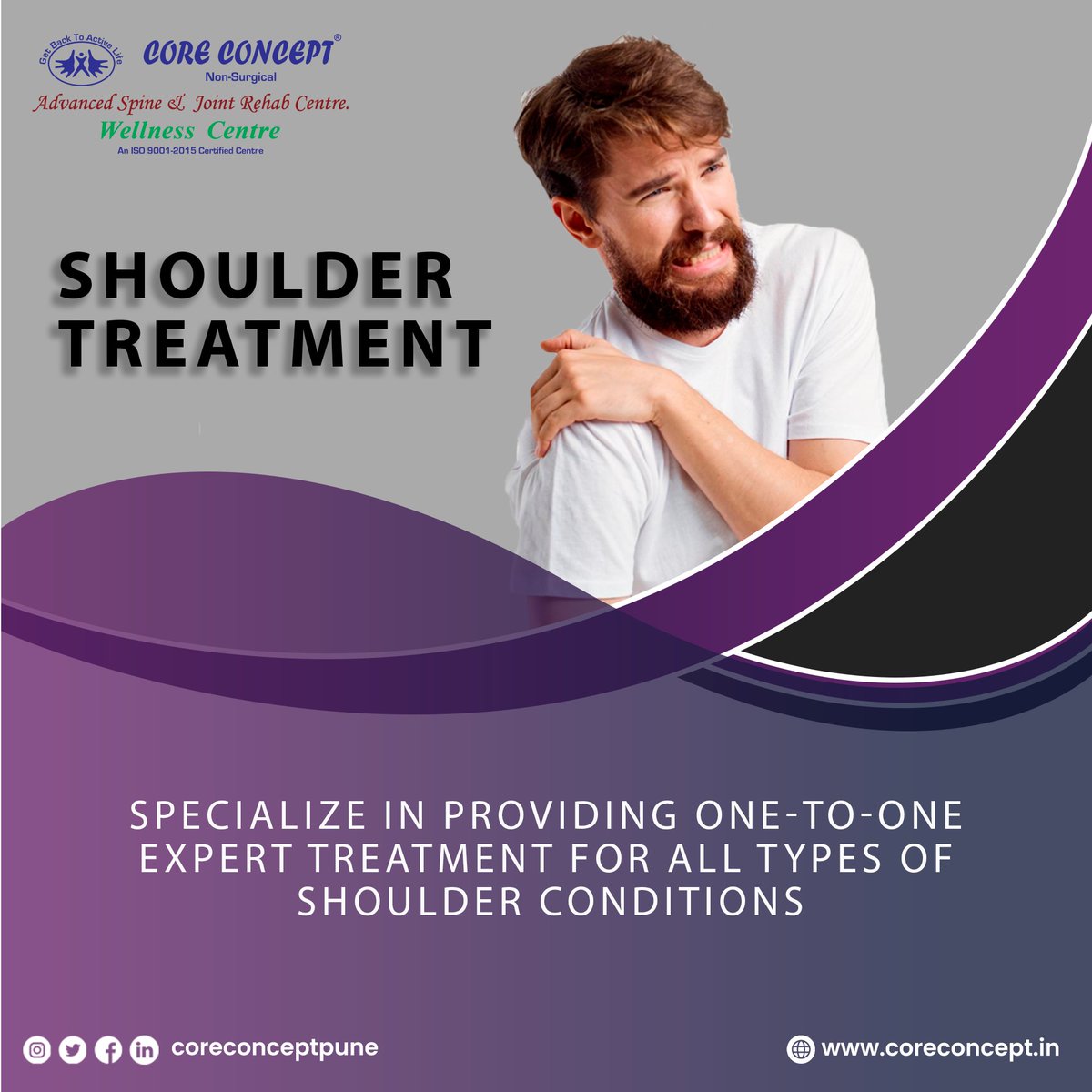 coreconceptpune's tweet photo. Our physiotherapists help you recover from problem that blocks your range of motion creates shoulder injury with advanced treatments.
Know More - https://t.co/hfdVoaWWVv
#coreconceptpune #coreconcept #backpaintips #physiotherapy #nonsurgicaltreatments #spinaltreatment #jointpain https://t.co/1p28YEarkV