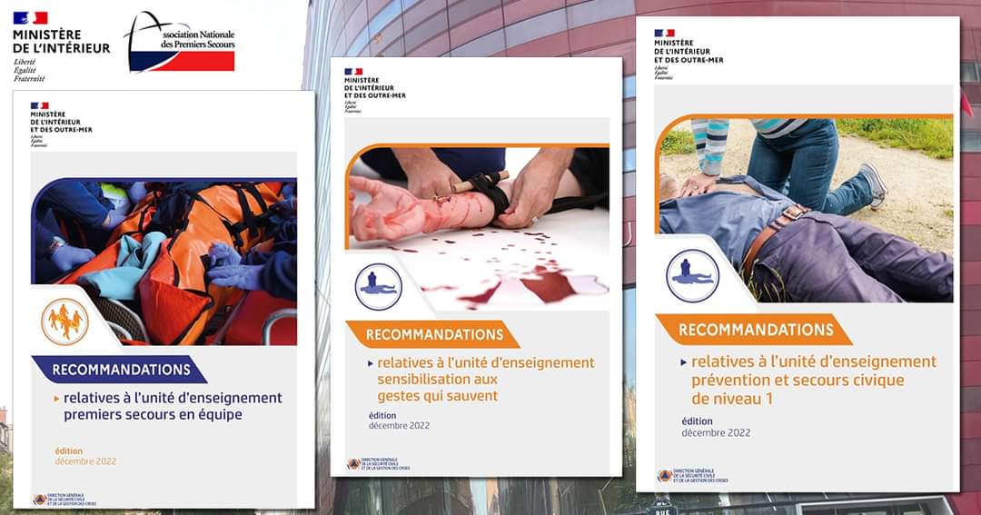 [#Recommandations]

Les nouvelles recommandations aux premiers secours sont parues, les équipe pédagogiques nationales étaient présentes le mois dernier dans les bureaux du #MinistèreIntérieur pour la formation continue des #EPN
