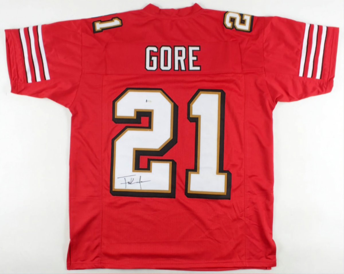 FaithfulGiveway's tweet photo. 🚨#FaithfulGiveaway # 97🚨

Its still Victory Monday Faithful!

Up for #Giveaway are 2 different Frank Gore signed Jerseys.

To Enter

1. Follow &amp; Retweet

2. Comment below your Favorite 7th Round QB🤫

3. Winners will be announced at Halftime on 12/11

 #NFL #FTTB    #49ers https://t.co/0HqDls1fgS