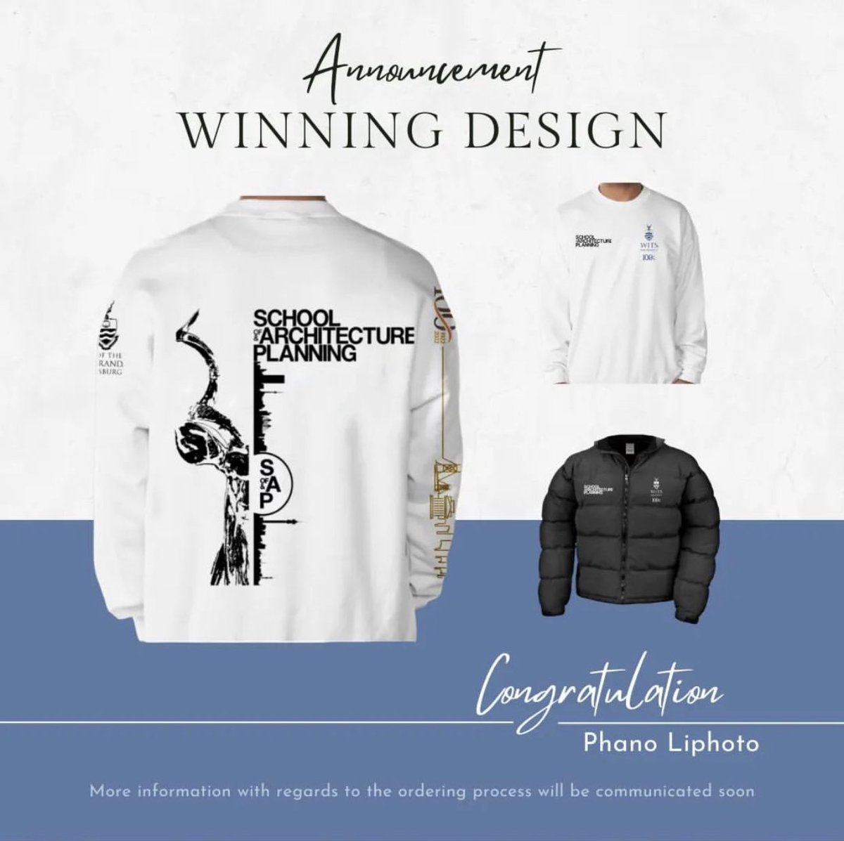 Winning! Grateful to have been able to explore my creative and designing skills to design regalia for my family over at the school of Architecture and Planning. Out of the 8 designs mine came out on top💎<a href="/WitsVuvuzela/">IG: WitsVuvuzela</a> <a href="/witssoap/">Wits School of Architecture and Planning</a> <a href="/WITSSoAPSSC/">Wits Architecture and Planning School Council</a>