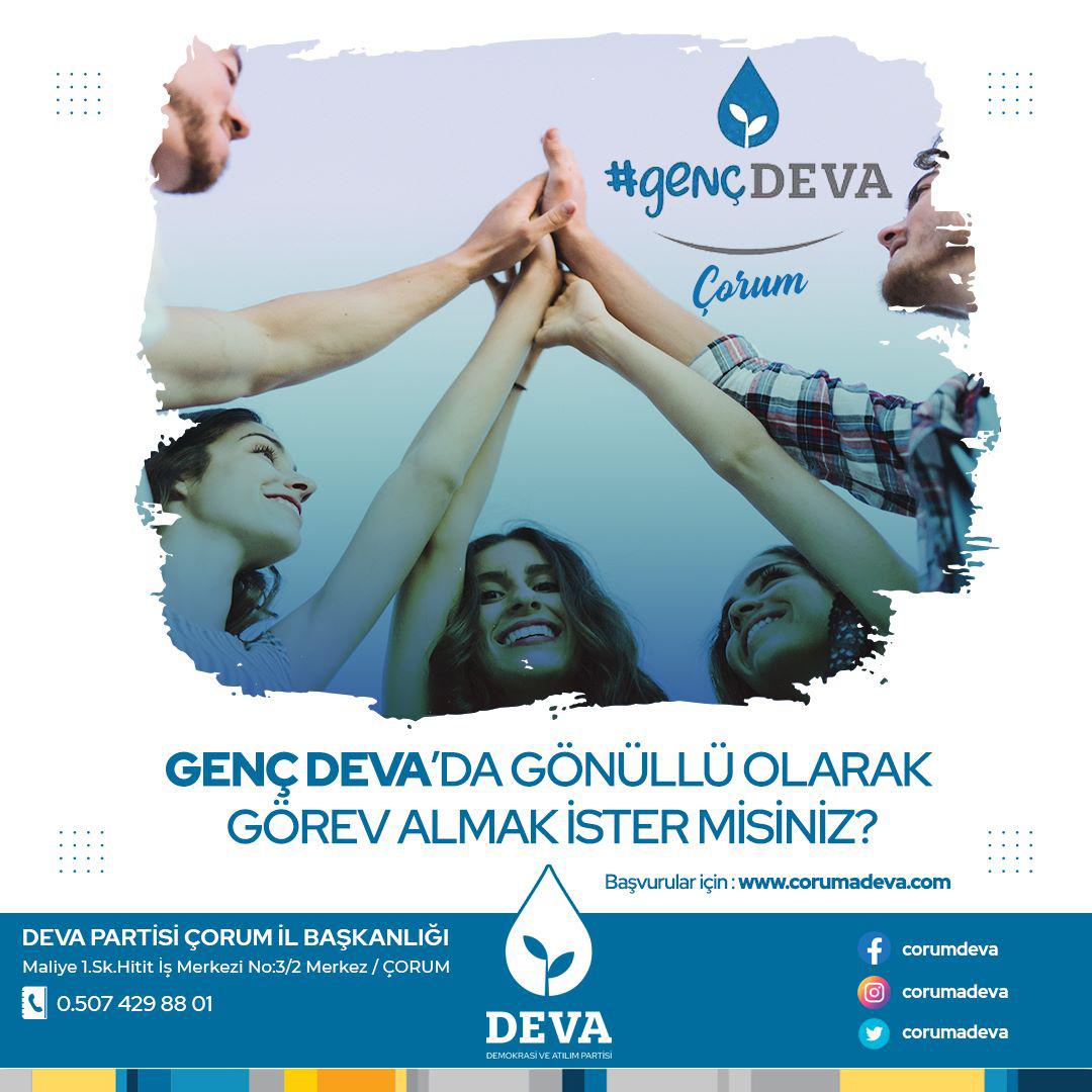 corumadeva's tweet photo. Ülkemizin geleceğine ışık tutmak adına çıktığımız bu yolda bizimle Ülkemizin dertlerine #DEVA olmak ister misiniz?
#türkiyenindevası #devapartisi #alibabacan #corumadeva #çorum #devatakipleşiyor #devasokakta #devaparkta #devaesnafta #devaengellenemez #gencdeva #hitituniversitesi https://t.co/NI25Jbabgd