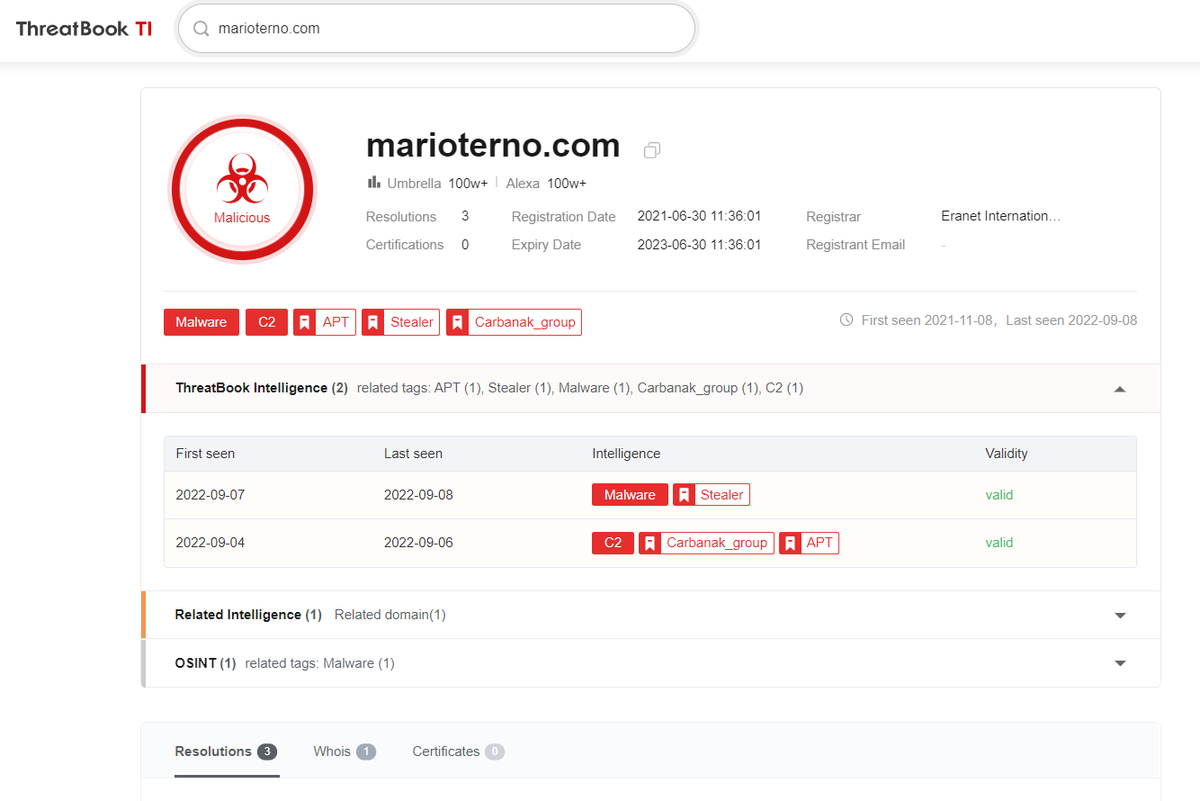 ThreatBookLabs's tweet photo. #Fin7 updated #JssLoader #Apt
C&amp;C: marioterno[.]com https://t.co/c1on8SNdBv
bamadora[.]com
https://t.co/me5YU2EOn7
#CyberAttack #cyberintelligence #infosec https://t.co/sSP6xxOzwF