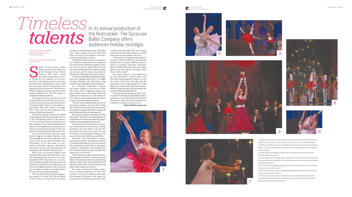 Today in culture: In its annual production of the Nutcracker, The Syracuse Ballet Company offers audiences holiday nostalgia. Design by <a href="/Morgansampl_/">Morgan Sample</a>