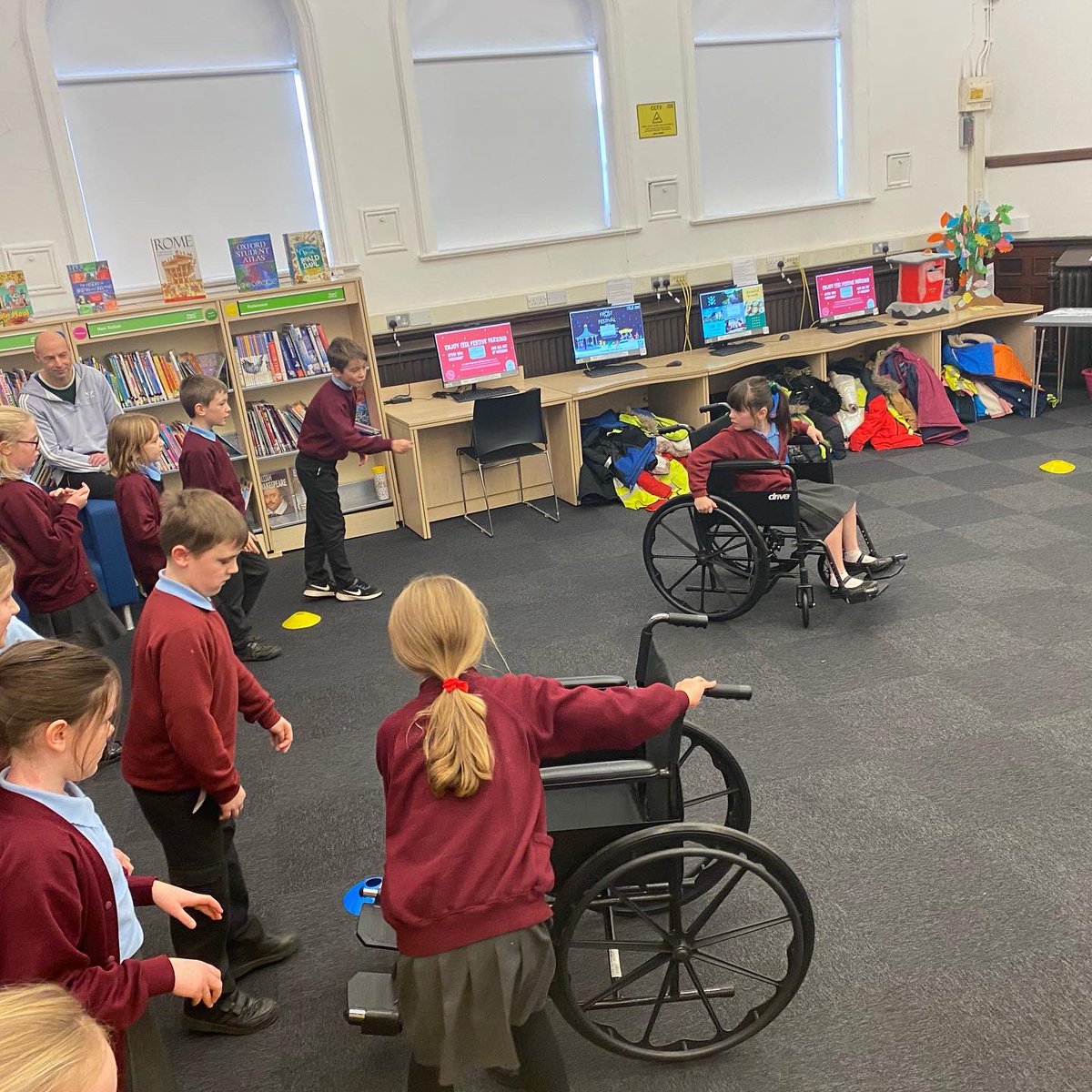 happysmilescic's tweet photo. 👏 Well done to @rlhughesAIM Y4 pupils who enjoyed a morning of inclusive sports activities with us + a reading of @alexwauthor’s ‘My Child Has Cerebral Palsy’! 

🙏 Thank you to @bullen_jenny for supporting it so that the children could experience it!

#DisabilityHistoryMonth https://t.co/ormkzQekmc