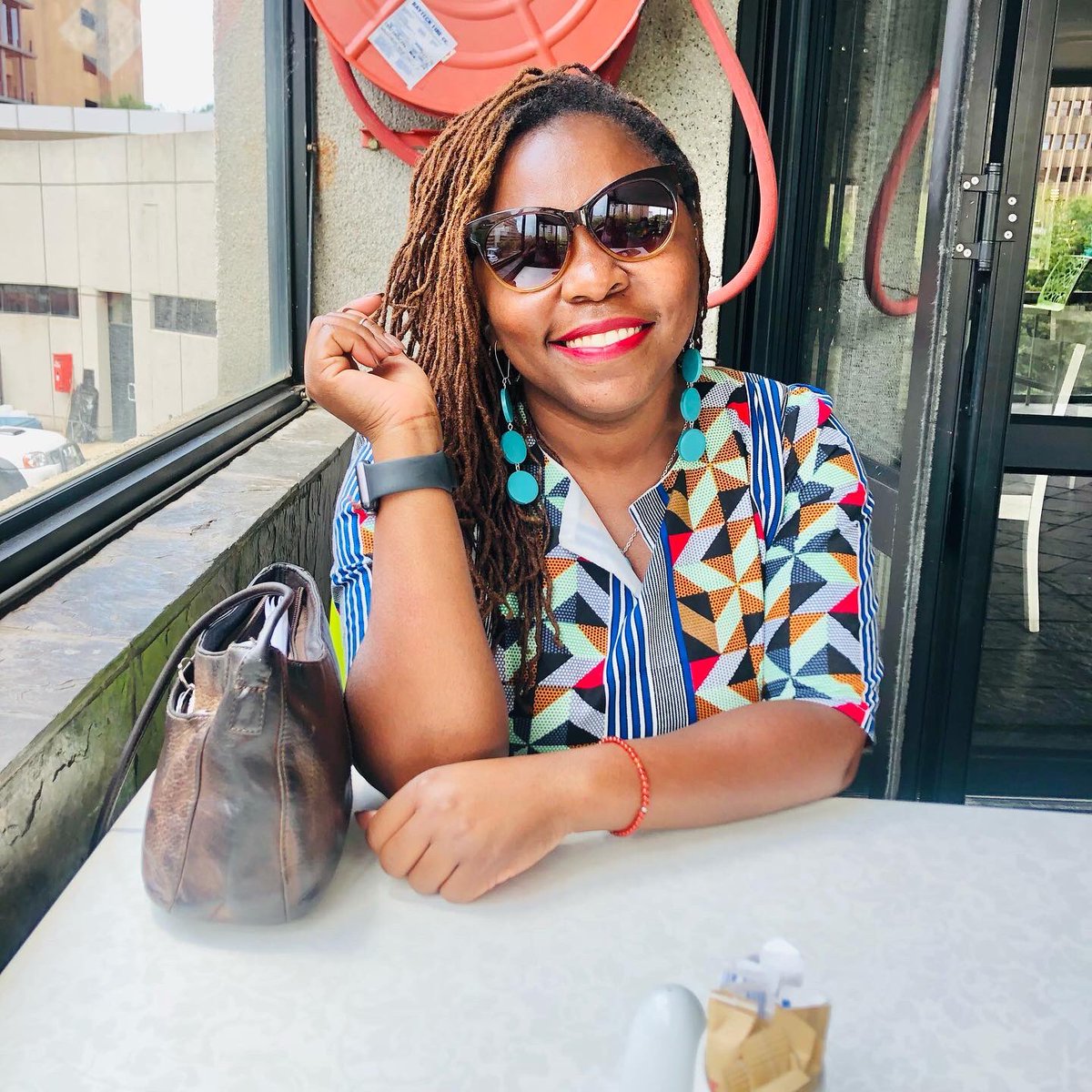 A dress of many colors needs statement earrings. Joy comes naturally. #earrings #jewelry #style #Statement #HandmadeJewellery