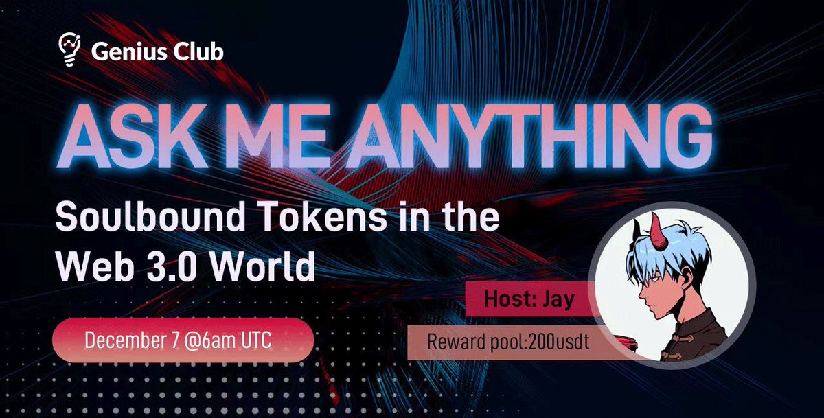 dekunfa's tweet photo. #geniusClub weekly #AMA 

⏰ 7 Dec,6 AM UTC
🎁 $200 USDT and NFTs for best questions

To join:
🔸 Like &amp; RT
🔸 Follow @geniusclubpro
🔸 Leave your wallet address below ⏬
🔸 Twitter Space▶️ https://t.co/UpZFCNbKSv https://t.co/eaYscodC8l