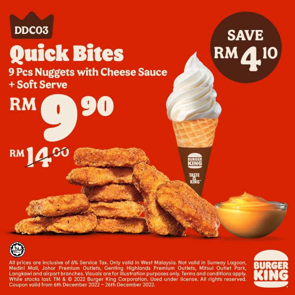schxnht's tweet photo. Finally! Burger King keluarkan digital coupon yang baru! yang ni boleh guna dari 6-26 december sahaja tau. Just tunjuk je kat cashier, senang je! https://t.co/iP3BCSvfxw