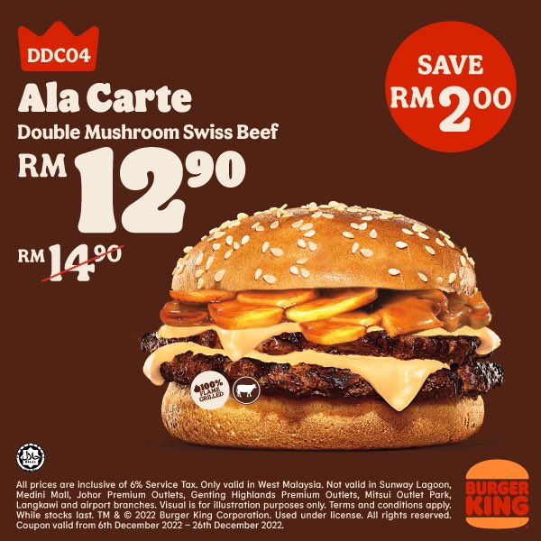 schxnht's tweet photo. Finally! Burger King keluarkan digital coupon yang baru! yang ni boleh guna dari 6-26 december sahaja tau. Just tunjuk je kat cashier, senang je! https://t.co/iP3BCSvfxw