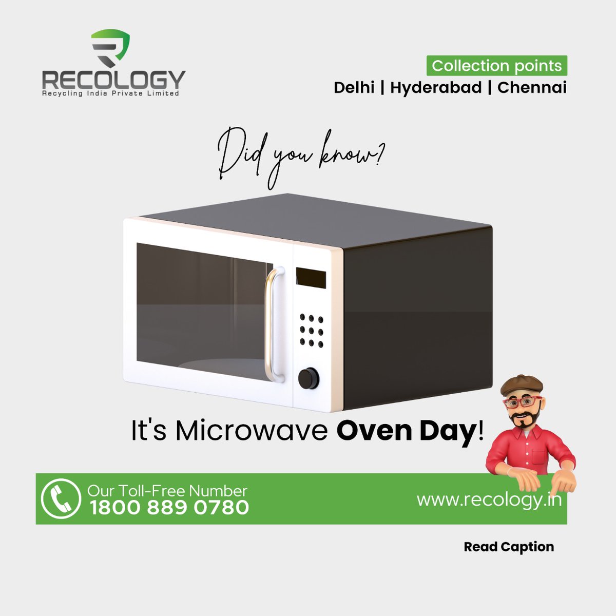 Recology_india's tweet photo. Your microwave just died and you're wondering how to go about disposing of it. You're not alone, many people don't know that there are special considerations for microwaves because they are considered e-waste. .
#microwaveovenday #recyclingmicrowave #microwaveday https://t.co/CvFXZ3qWQL