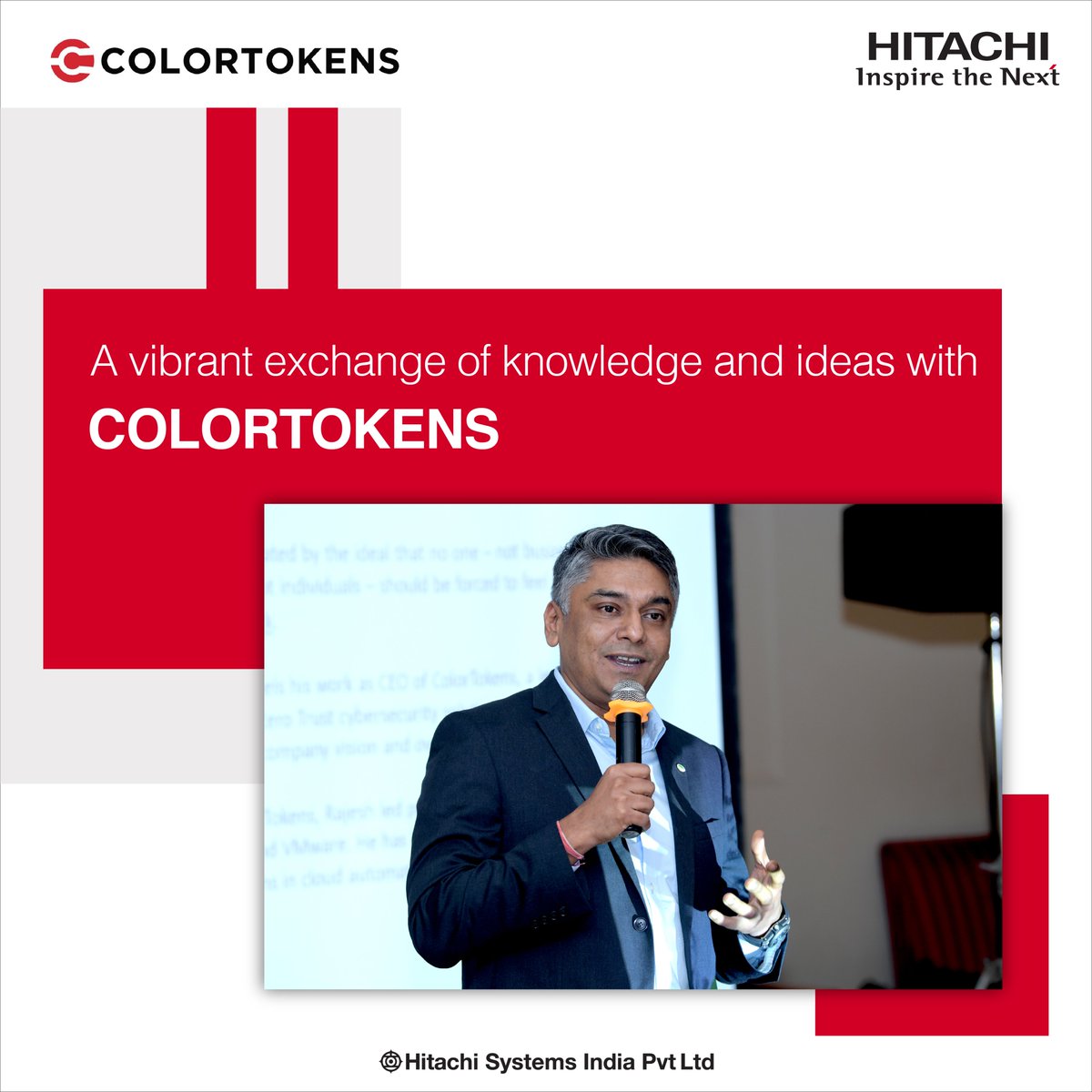 HitachiSysIndia's tweet photo. #Technology is best when it brings people together.
With a vital knowledge-sharing session for our customers to help them understand the complete range of reliable & #digital infrastructure solution offerings from #Colortokens & #HitachiSystemsIndia. https://t.co/xZAgqdcVbP