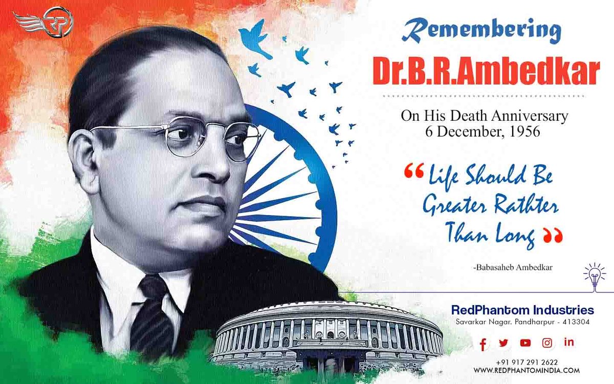 redphantomgroup's tweet photo. Remembering Dr.Bhimrao Ambedkar "Father of the Indian Constitution" On his Death anniversary 6 December, 1956

#redphantomgroup #rptechnovelty #jaibhim #Mahaparinirvan #constitution #ambedkar #babasahebambedkar #freedom #equality #liberty #fraternity https://t.co/aFxzCfLB9X