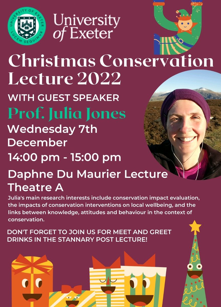 For many years I've wanted to visit <a href="/UniExeCEC/">University of Exeter CEC</a> in Cornwall but it's SO far away. Today I'm braving 10 hours on a train (each way!) to give their Christmas lecture. If you are in that neck of the woods join us. Drinks afterwards 🎄🎉Thanks @BrendanGodley @KJHockings for invite!