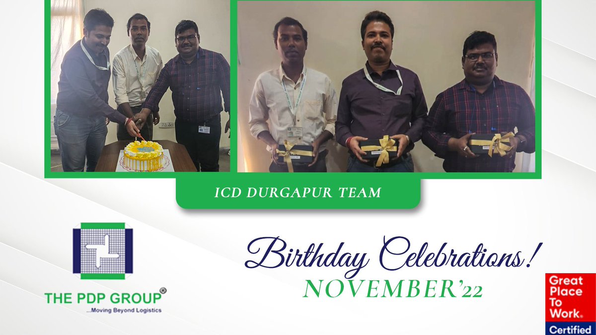 ThePDPGroup's tweet photo. #HappyBirthday to all our November born #PDPians!
#lifeatpdp #birthdaycelebration #officebirthdays #GreatPlaceToWork #officebirthday https://t.co/TxPYecT3Pk
