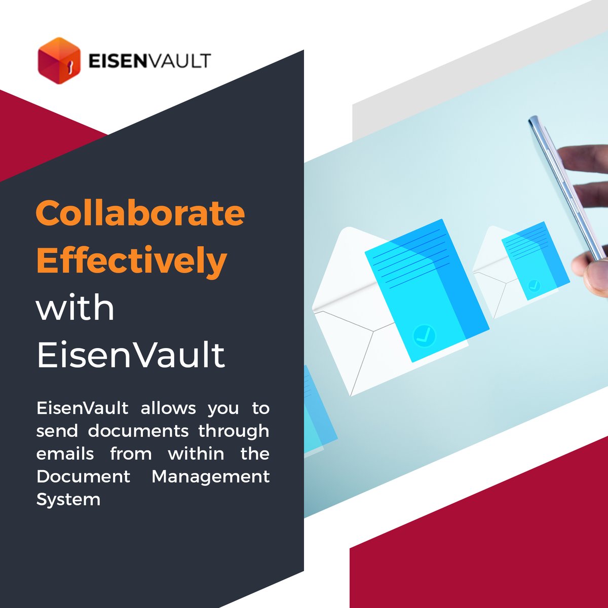 EisenVault's tweet image. Organize your documents with ease using our powerful #DocumentManagementSystem! Get the most out of your documents and save time with our easy-to-use system. #OrganizeDocuments #TimeSaver #EmailFeature

#organizedocument #documentmanagementsystem #emailfeature #eisenvault