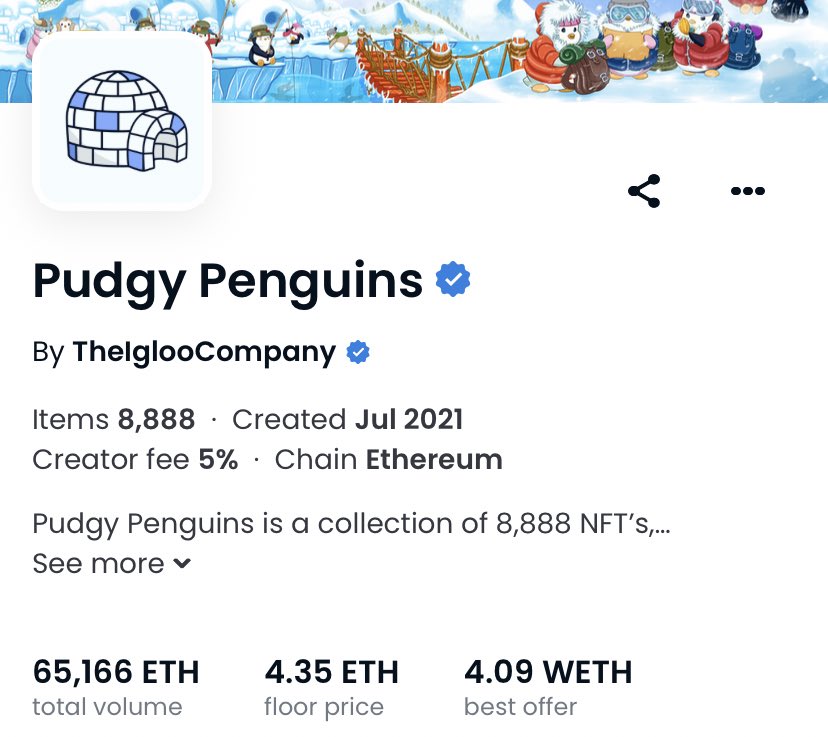 Giving away a Pudgy Penguins NFT 🐧

Floor price is 4.35 ETH 🎁

To enter:
• Follow with 🔔
• Like &amp; retweet ✔️
• Tag 2 friends 🤝

(24 hours ⏰) good luck 👍🏻