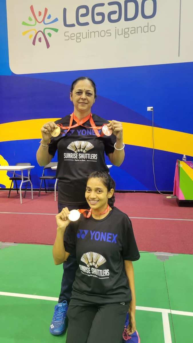 SportifyI's tweet photo. @SportifyI athlete @ParulBadminton won a gold medal in Women doubles and a bronze medal in Women singles category
#peru2022 #teamindia #parabadminton #badmintonindia @BAI_Media @Media_SAI @ianuragthakur @parabadmintonIN @WeAreTeamIndia @AhujaAditya90 @aasportsmed https://t.co/YFrqsRIA5T