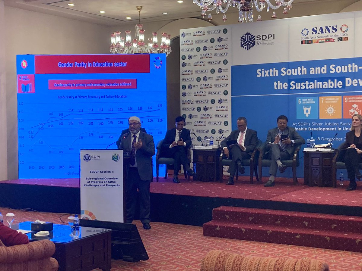 SSWA_UNESCAP's tweet photo. Sixth South & SouthWest Asia #6SDGF Session1 Subregional overview of progress in #SDGs Challenges & prospects in-progress with expert deliberations.
@UNESCAP @RajanRatna #SDC2022 @SDPIPakistan https://t.co/5DTqu7JSPA