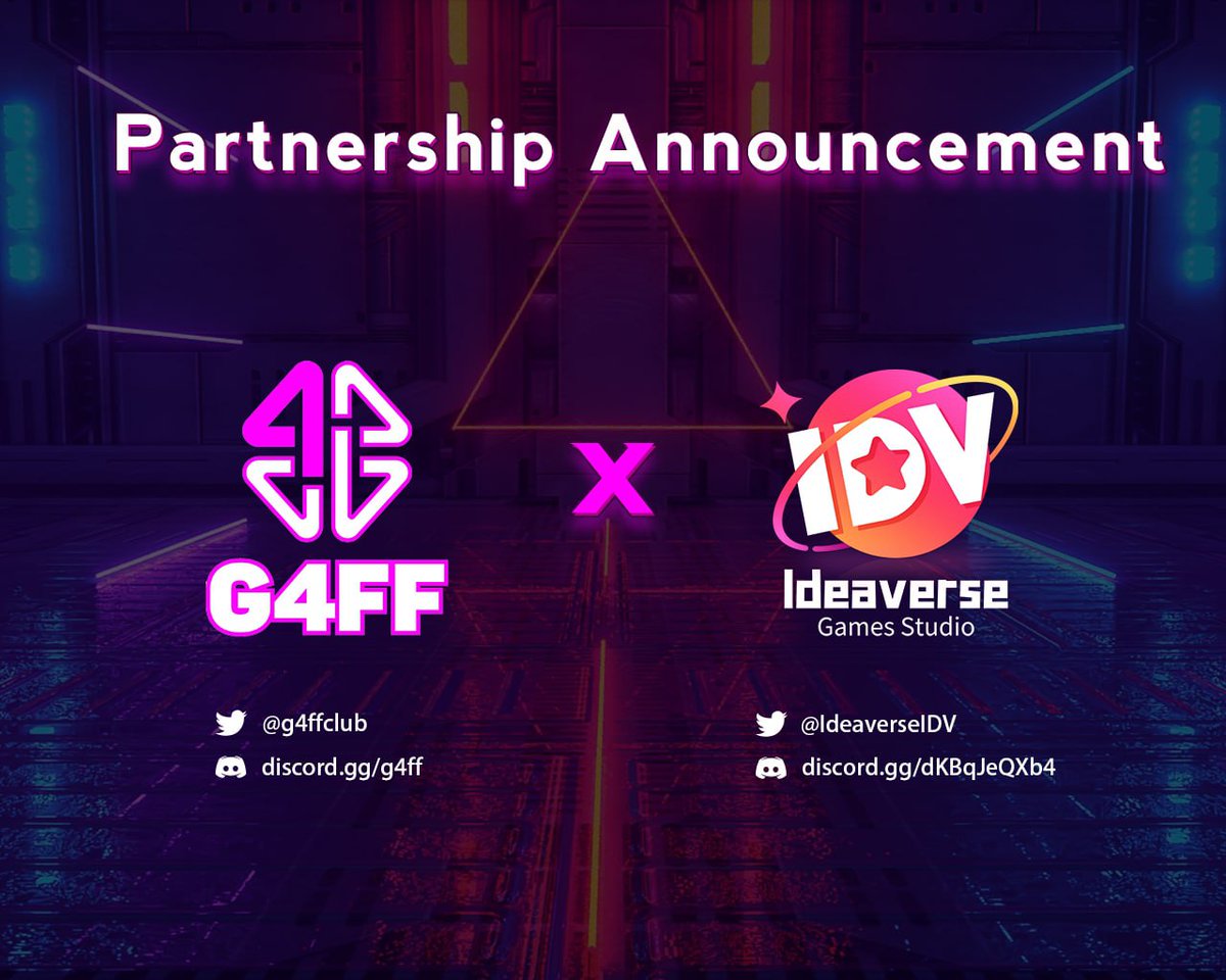 We are thrilled to announce our partnership with @g4ffclub 🎉

Gaming for Financial Freedom (G4FF), has been a gaming community established since November 2019. 

More details check out: g4ff.io

#IDV #Web3 #NFT #GameFi