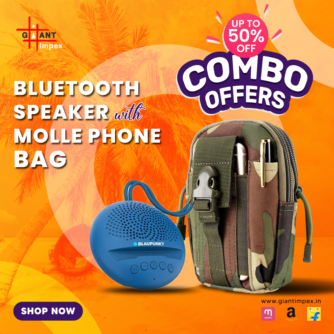 ImpexGiant's tweet photo. Are you looking for a #corporategifts #christmastime for your smart people to use for #travel and #outdoor activities? 
#ComboSet: (Save up-to 50%)
Outdoor Sport Travel Molle Phone Bag &amp; Bluetooth Speaker...
Available in #Amazon and #Flipkart
Shop Now:
https://t.co/9w40jrUc6K https://t.co/xjQFvM80ZD