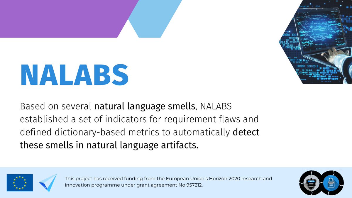 VeriDevOps's tweet photo. #NALABS is a new tool, developed by @malardalen_uni, that aims at the quick analysis of requirements by detecting problematic #requirements, both functional and security-related requirements.

#VeriDevOps #VeriDevOpsProject #HorizonEU

https://t.co/Mx1MS72dZk https://t.co/g3k36XKw3a