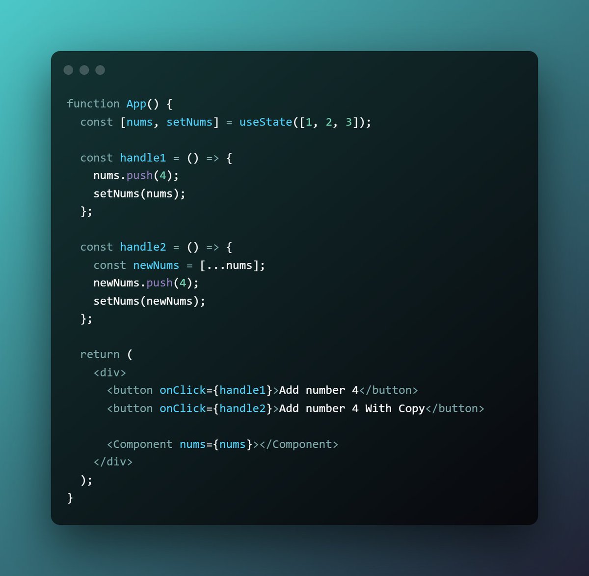 Un error común al usar frameworks que viene al no entender bien el paso por valor y el paso por "referencia"

Por qué handle1 NO actualiza el componente y handle2 SÍ?

Vamos a entender esto para siempre o intentarlo al menos🧵