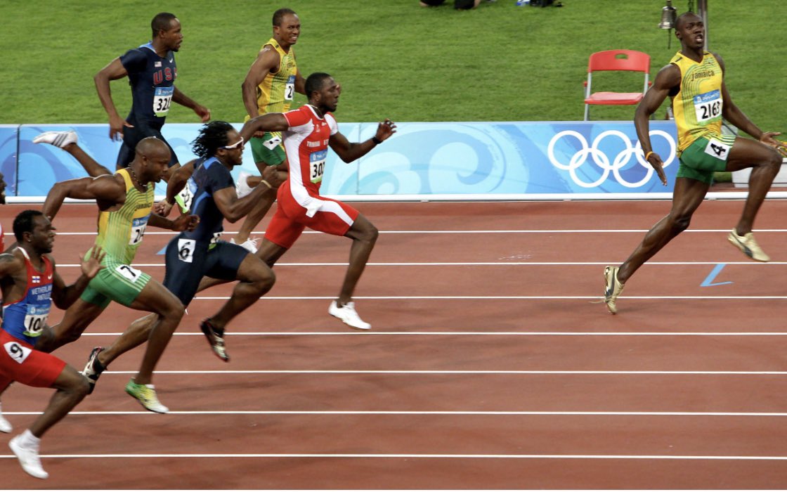 simongaara's tweet photo. @DailyLoud Usain Bolt is hands-down the greatest athlete to ever live !!! Out of 7.5 billion people he has the fastest time!!! Let me remind you majority of these athletes on the list only play sport has exclusively, played in one continent. And he still faster than all of them !!!! https://t.co/N8VHLXNUaE