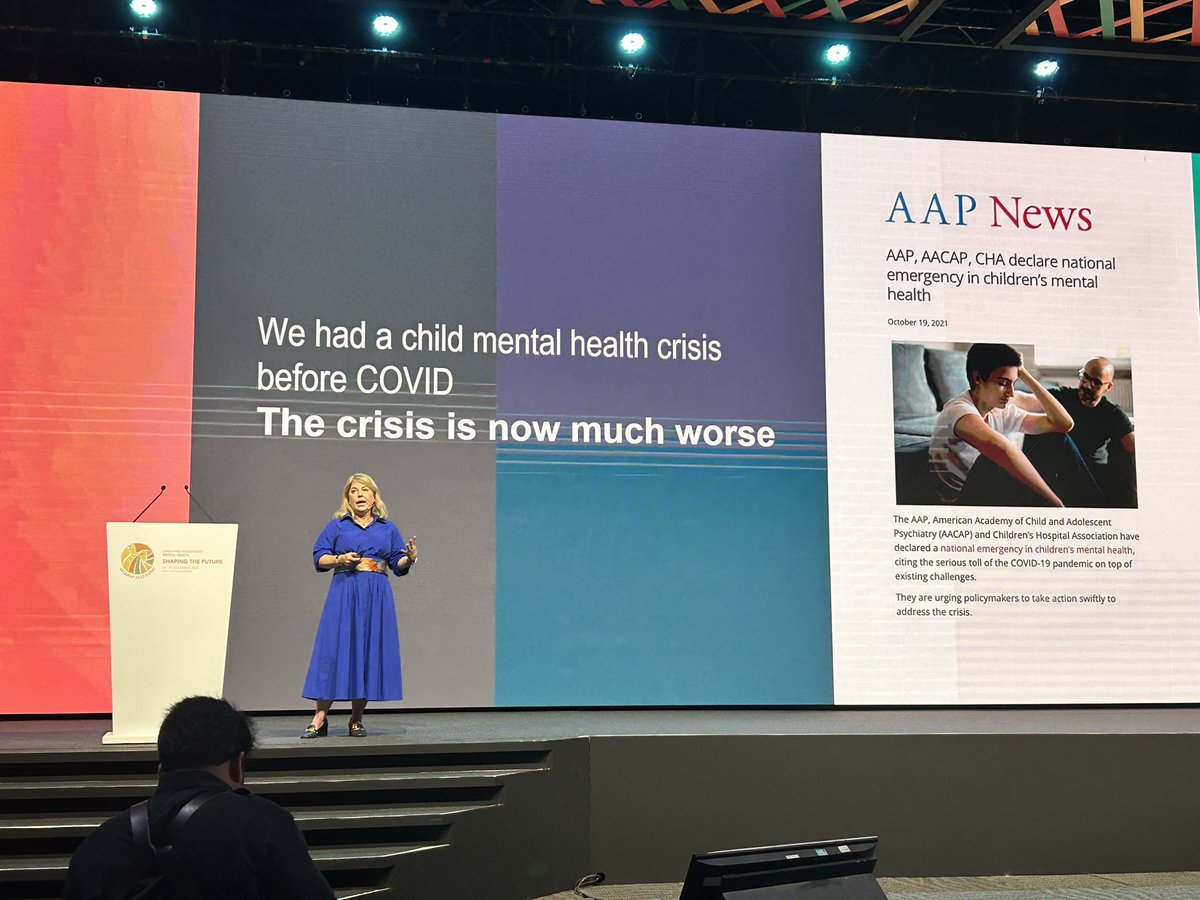 IACAPAP's tweet image. Dr Helen Egger gives her opening keynote at the #iacapap2022