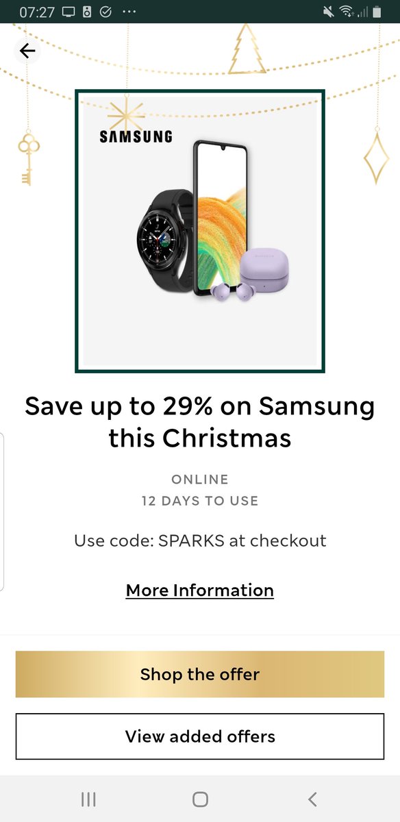 SimonFsg's tweet photo. Hey @MarksandSpenser How about giving me a giant samosa on the #12daysofsparks ? I've got a #samsung. I want snacks not electricals! #TreatsNotTech https://t.co/qUX8JFqM8U