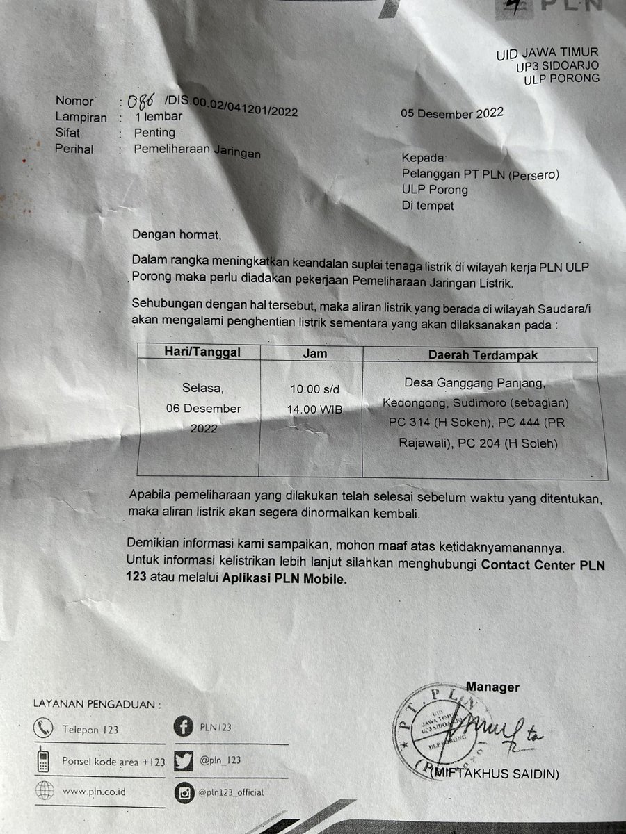 Leo_gow's tweet photo. @pln_123 @plndisjatim @Update_PLN @PLNJATIM kapan nyala nya?
Jadwalnya 10-14 ini uda 14.30 https://t.co/VHhA9S1GGP