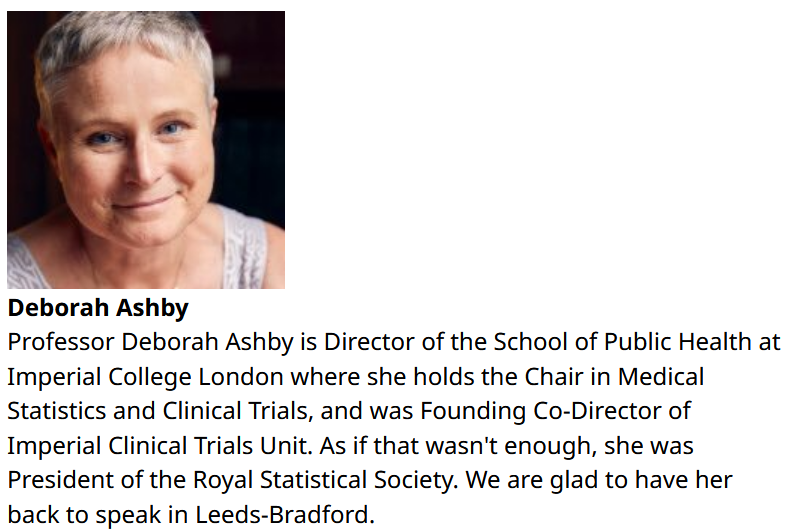 RSSLeedsBrad's tweet photo. Today is the day.

We have three speakers lined up to talk about "Medical decision making", as part of our joint event and AGMs with @RSSMedSection 

Event details 👉 https://t.co/pqLAtmmmn1

See you at 14:00

@RoyalStatSoc https://t.co/pdTVKngucQ