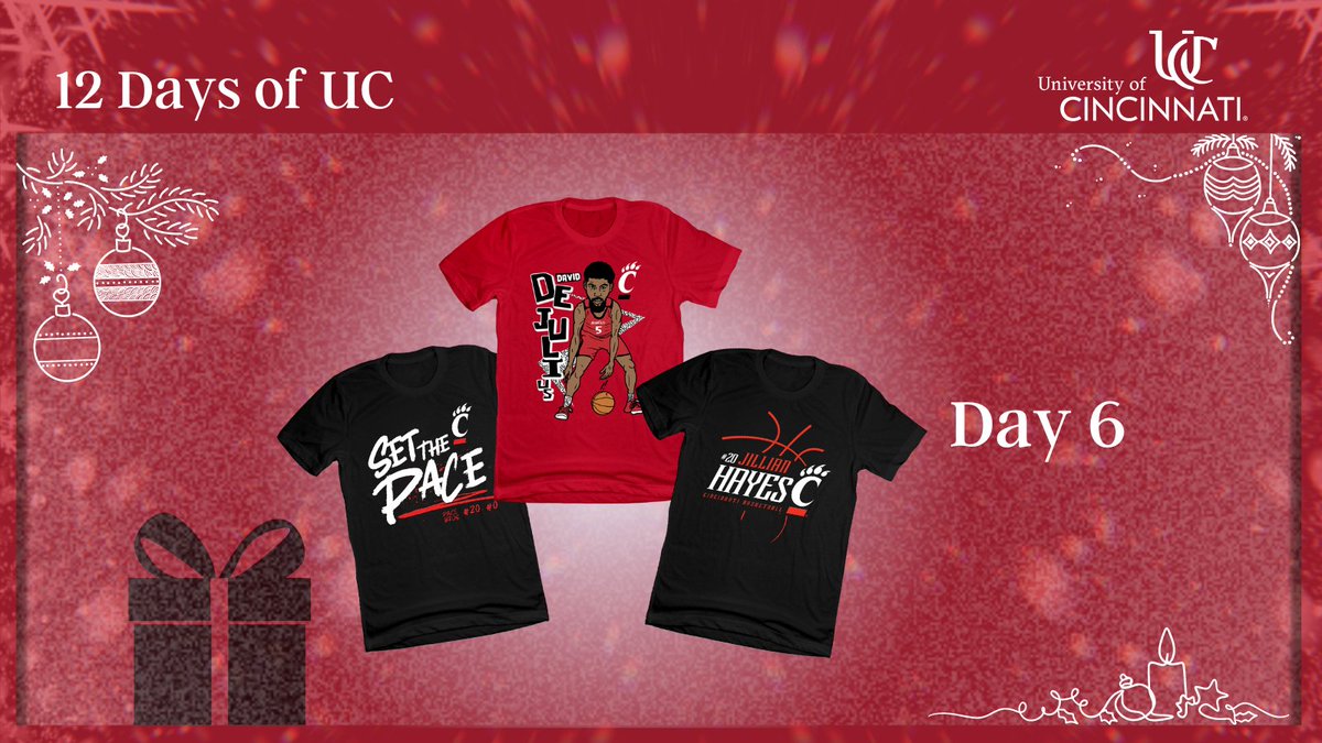 Want to win a UC NIL t-shirt from <a href="/CincyShirts/">Cincy Shirts</a>? All you have to do is quote tweet this with #12DaysofUC for a chance to win!

For more NIL apparel from Cincy Shirts visit: on.uc.edu/3OYi4ZB.