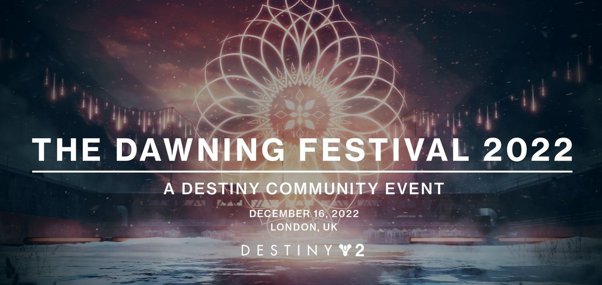 Benjjjyy's tweet photo. UK AND 18+ ONLY:

Courtesy of @Bungie, I will be giving away 2 FREE TICKETS for the Dawning Festival event next week.

To qualify for entry simply:
✅️ RT this tweet
✅️ Follow @Benjjjyy
✅️ Follow @DestinyGameUK

I will be drawing the winners on Friday. Good luck #DawningUK22 https://t.co/AuBdcOZS1M