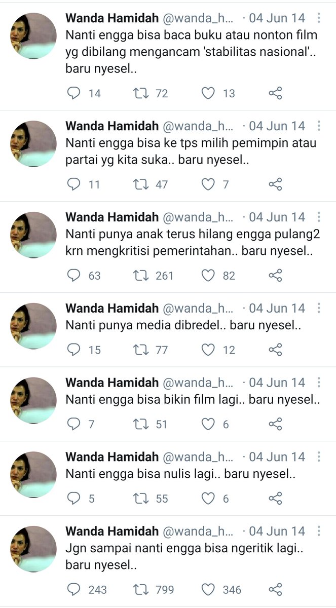 Benar kata Wanda Hamidah
