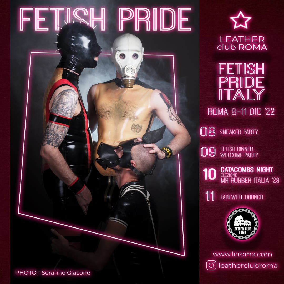 LeatherClubRoma's tweet photo. Giovanni, membro del direttivo di @lfitalia_club, sarà il quarto giudice del concorso di #MisterRubberItalia 2023 in programma a Roma il prossimo weekend. Per candidarvi e per tutte le info su weekend e concorso 👉🏻 https://t.co/sze45K9XhK
#StrongerTogether at #FPI9 and #MRI23 https://t.co/sQAxW6UBVv