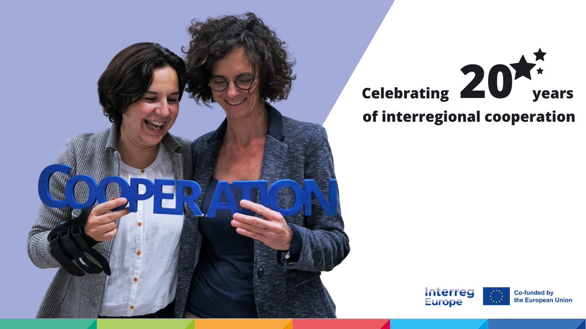 interregeurope's tweet photo. 🥳 In 2022, Interreg Europe is celebrating 2️⃣0️⃣ years!

🚀 Embark with us on a retrospective journey through our community and our activities.

You will learn where it all started, what we have become and where we are going.
Stay tuned!

#InterregionalCooperation #20years https://t.co/owCU2FnLeR