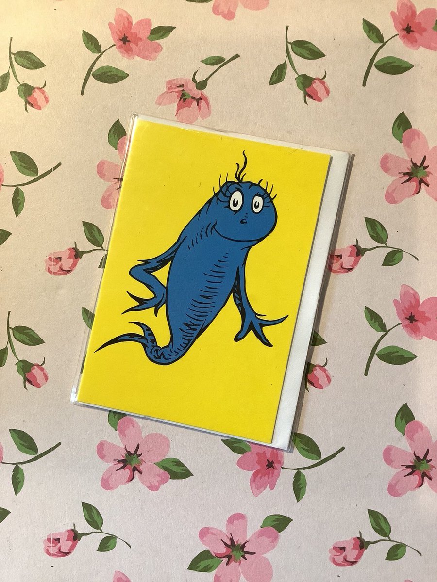 WatsonsVintage's tweet photo. NEW LISTING A Fun, Tiny Blank Card in my #etsyshop Vintage/Retro Dr. Seuss 'Blue Fish' Cute Tiny Blank Card In Original Cellophane with Envelope https://t.co/dteraMJs4F
#Vintage #DrSeuss #BlankCard #TinyCard #BlueFish #JunkJournalFiller #MiniatureCard #CollectableCard #CuteCard https://t.co/SYT1iOv9jd