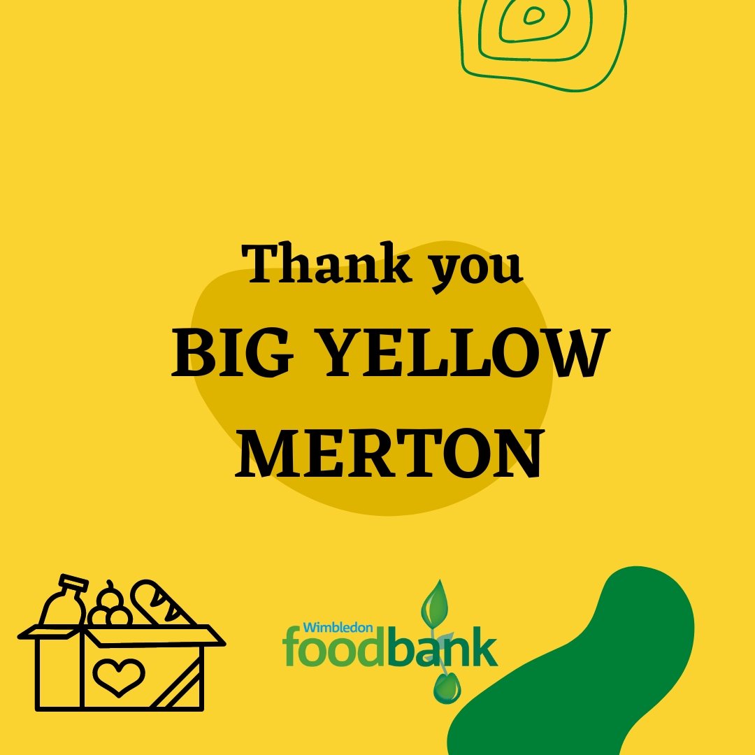 Massive Thank you Big Yellow Merton for your continued support! @wimbledofoodbank 💚

Find out more about how you can support us.

Click on the link below

wimbledon.foodbank.org.uk/give-help/

#Merton #Mertonlocal #Bigyellowmerton #Mertondonations #Mertoncommunity 💚