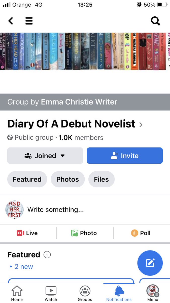 theemmachristie's tweet photo. Oooooooh! Look! DIARY OF A DEBUT NOVELIST Facebook page just reached 1000 followers! For an idea born in the back of my campervan in 2020, it’s totally amazing. Thanks so so so much to all who appear, watch, ask questions, make graphics - the writing community is the best! #DOAD https://t.co/QM5jCCJA4N